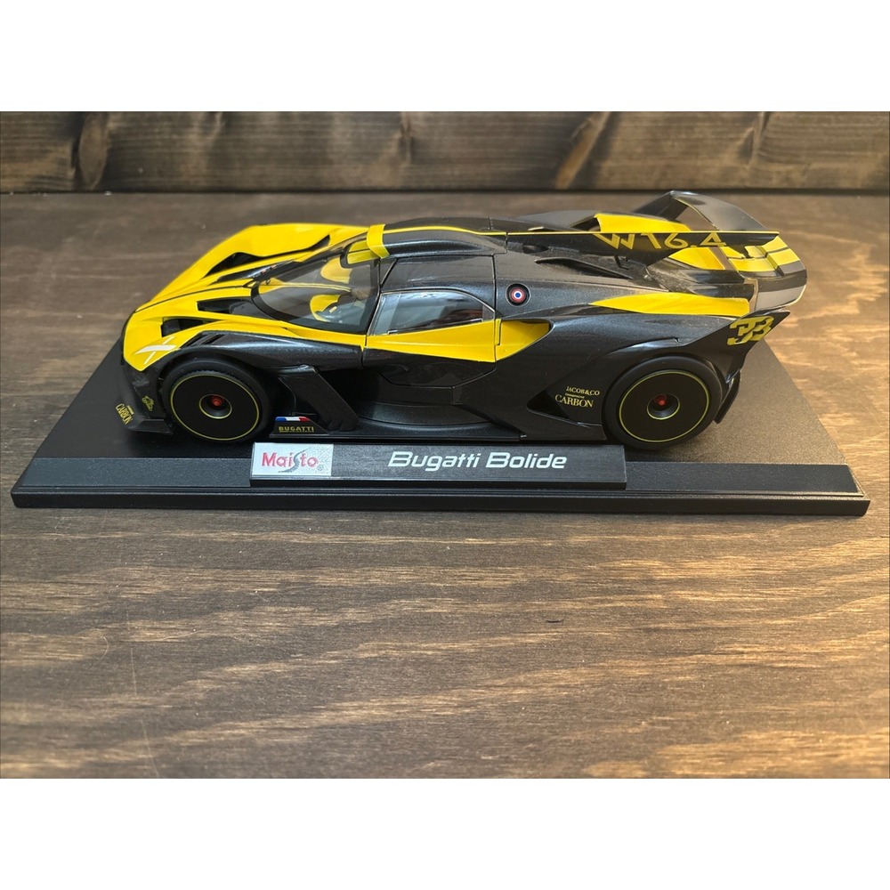 Bugatti Bolide Yellow RARE! 1/18 Scale Maisto Special Edition (no Box)